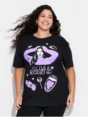 Olivia Rodrigo Graphic Tee / Tshirt Black & Lavender Purple